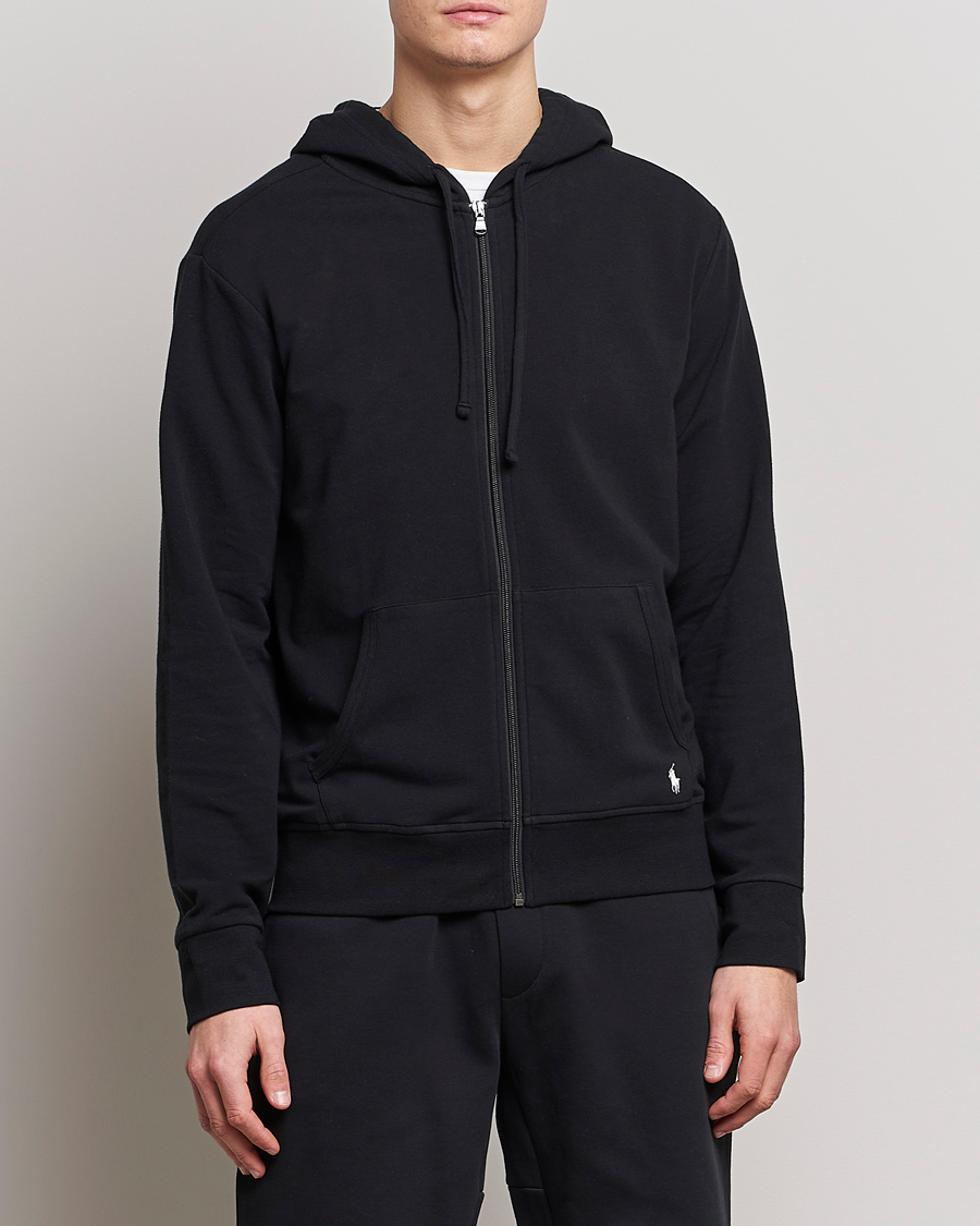 Uomini | Maglieria | Polo Ralph Lauren | Cotton Jersey Long Sleeve Hoodie Polo Black