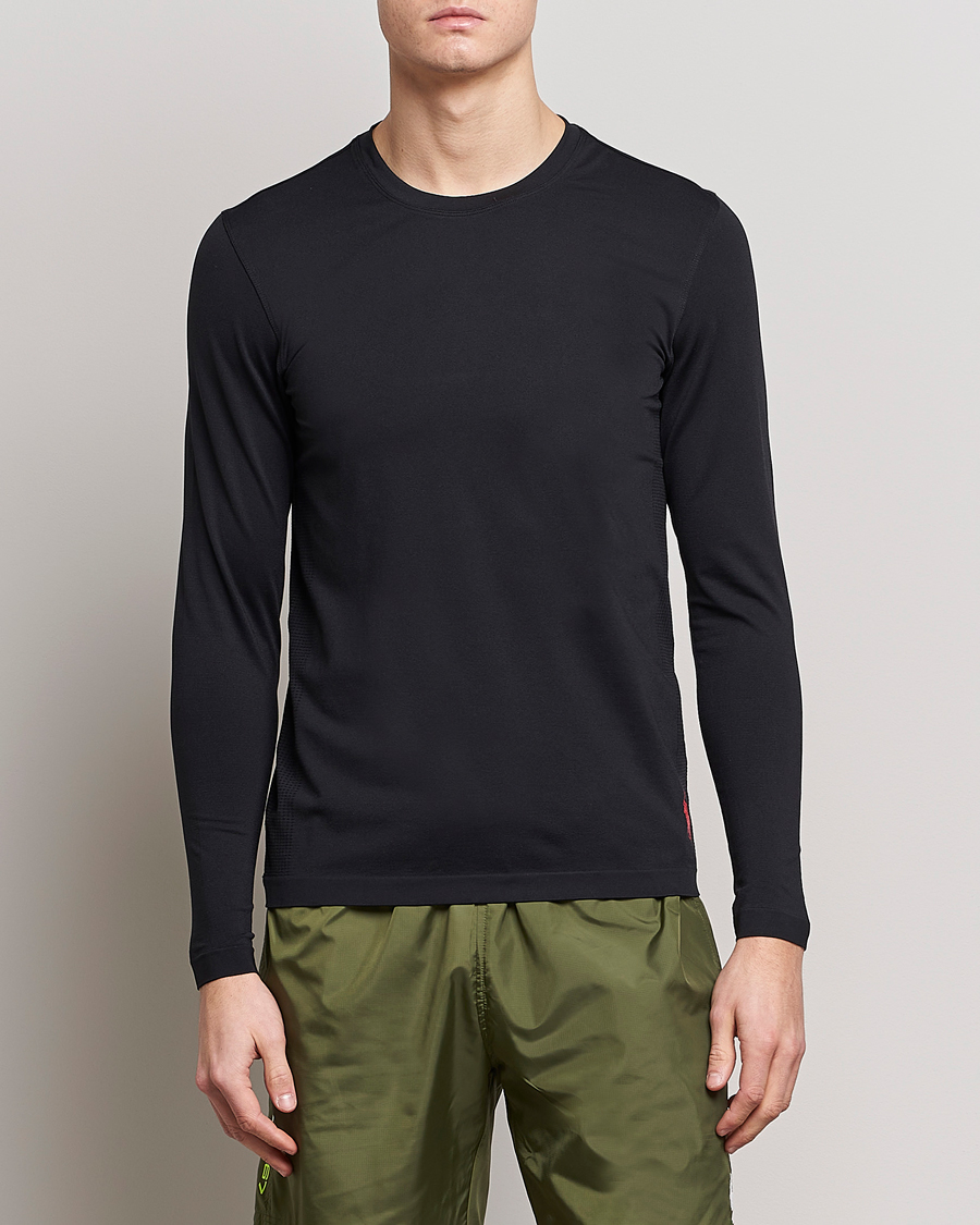 Uomini | T-shirt | Polo Ralph Lauren | Performance Seamless Long Sleeve Tee Polo Black