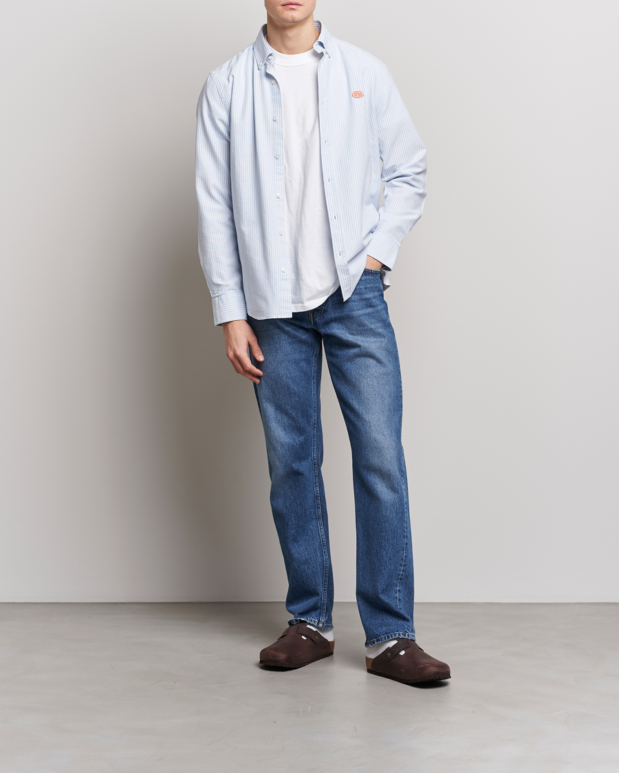 Uomini | Camicie | Armor-lux | Chemise Oxford Shirt Blue/Milk