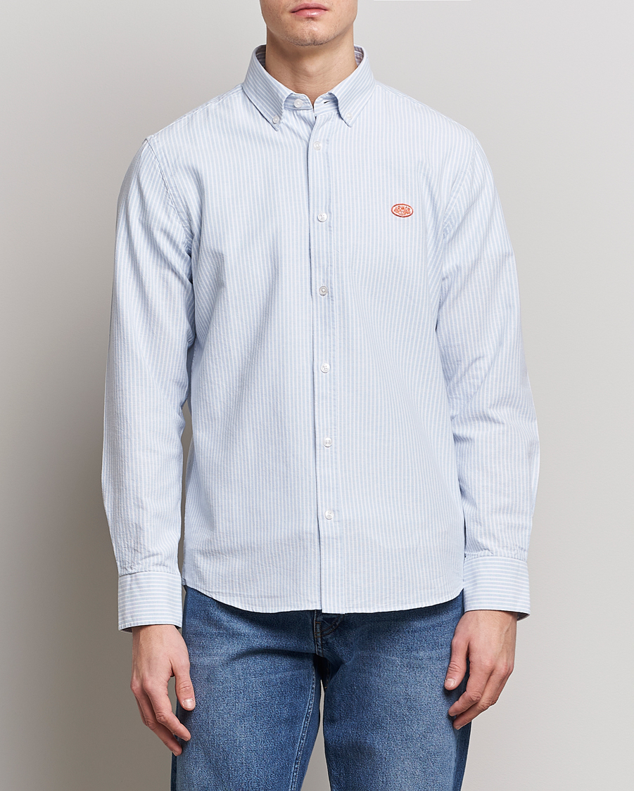 Uomini | Camicie | Armor-lux | Chemise Oxford Shirt Blue/Milk