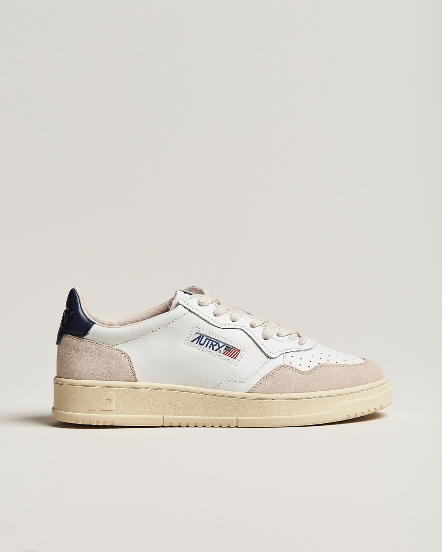 Uomini | Sneakers | Autry | Medalist Low Leather/Suede Sneaker White/Blue