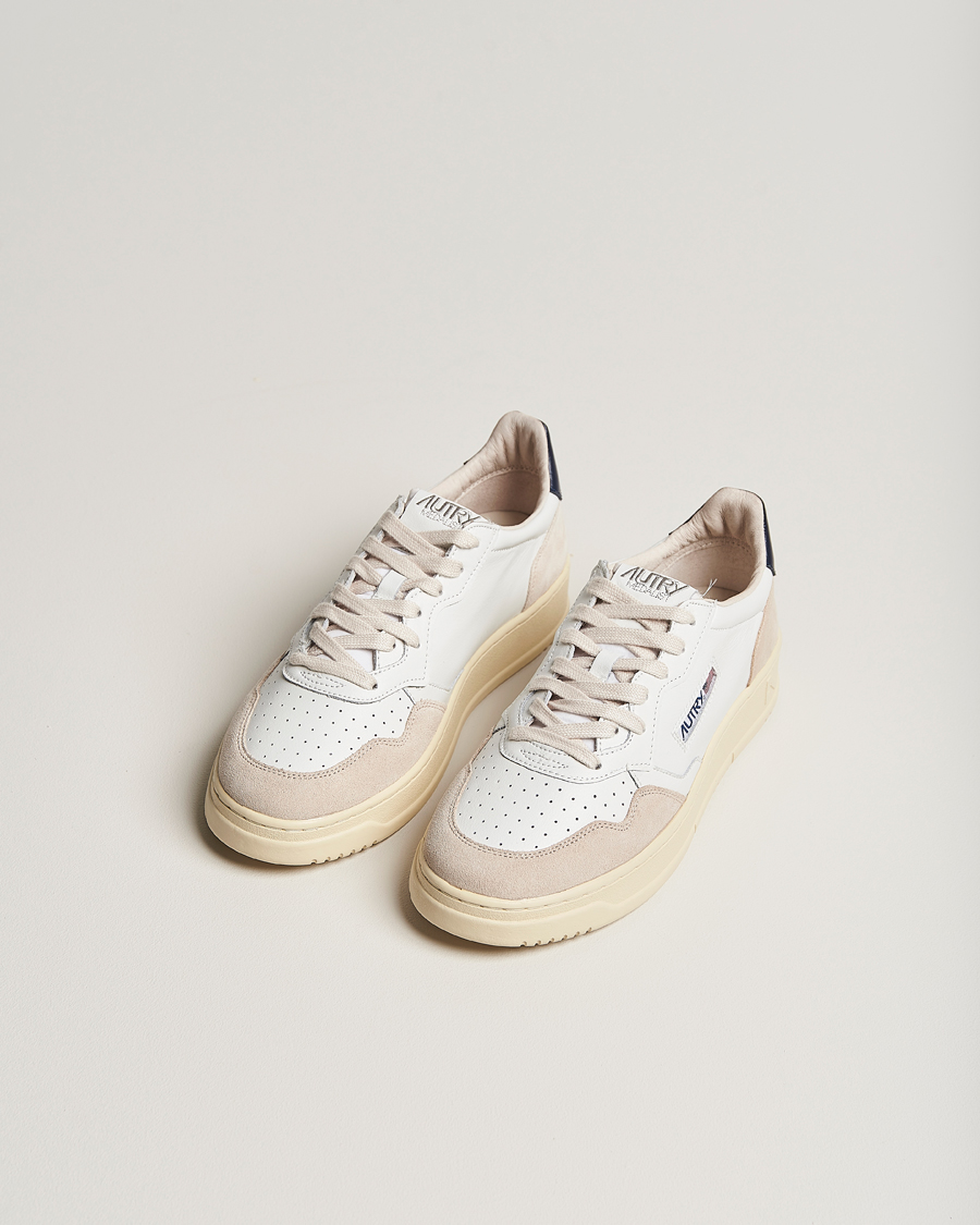 Uomini | Sneakers | Autry | Medalist Low Leather/Suede Sneaker White/Blue