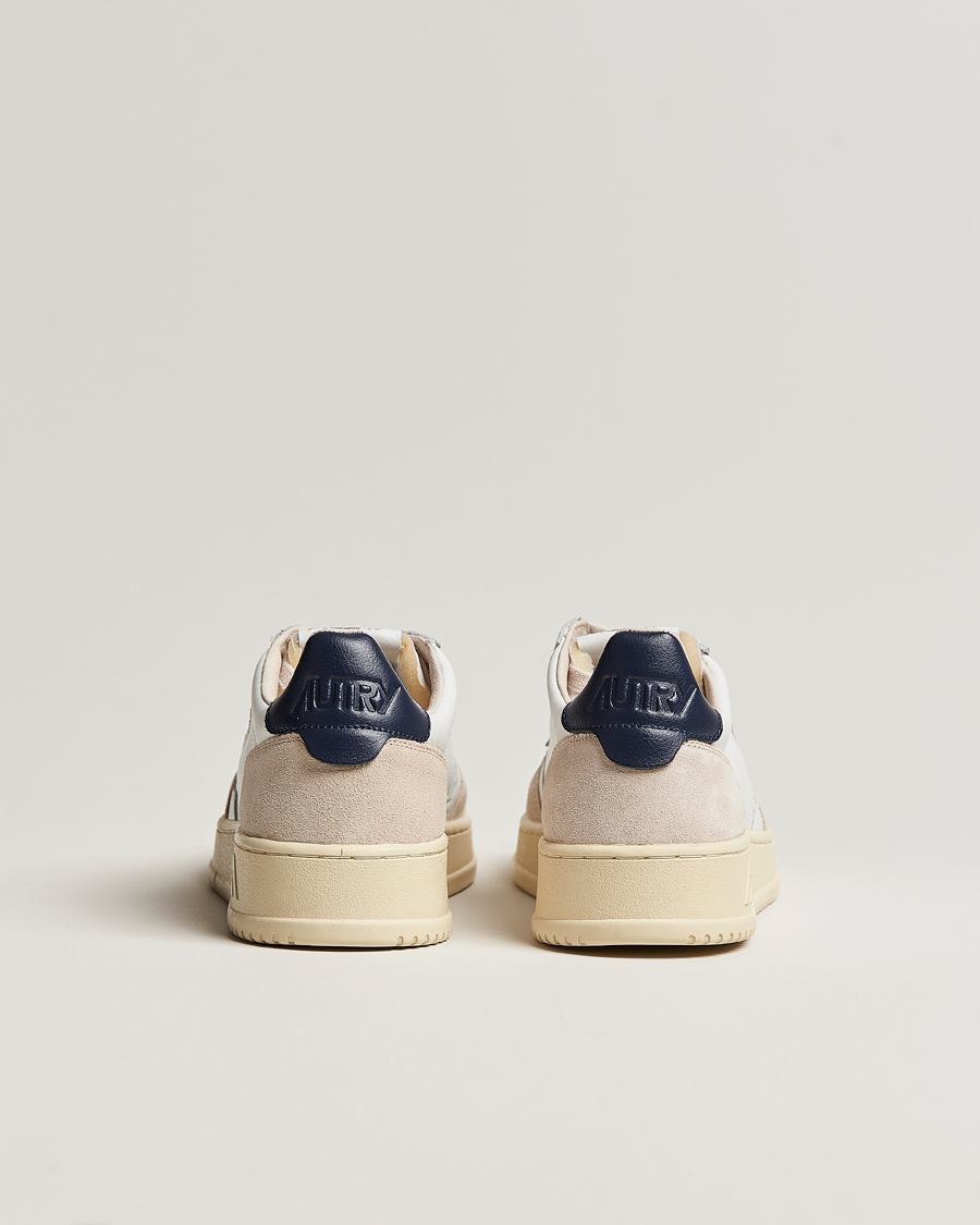 Uomini | Sneakers | Autry | Medalist Low Leather/Suede Sneaker White/Blue