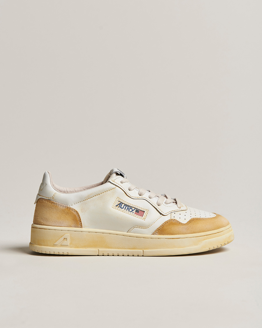 Uomini | Autry Super Vintage Low Leather/Suede Sneaker Leat White | Autry | Super Vintage Low Leather/Suede Sneaker Leat White