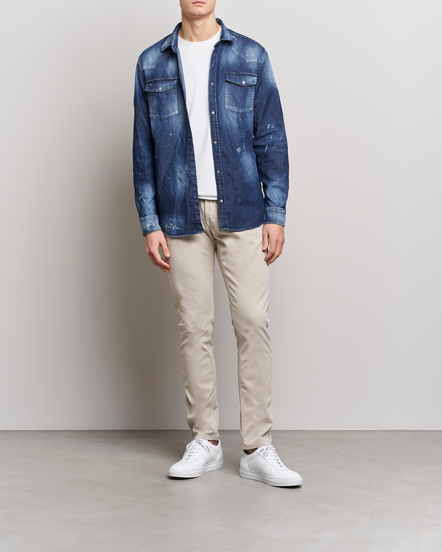 Uomini | Pantaloni | Dondup | George Gabardine 5-Pocket Sand