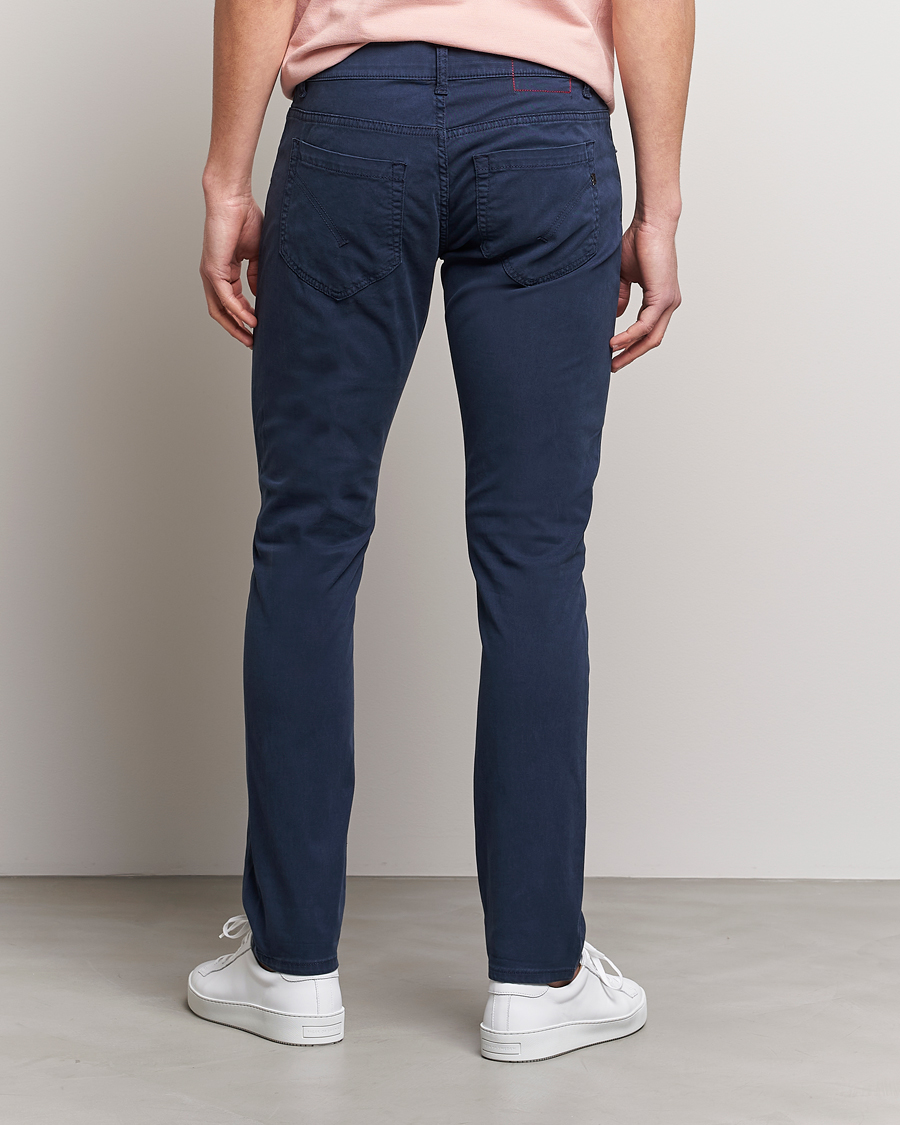 Uomini | Pantaloni | Dondup | George Gabardine 5-Pocket Navy