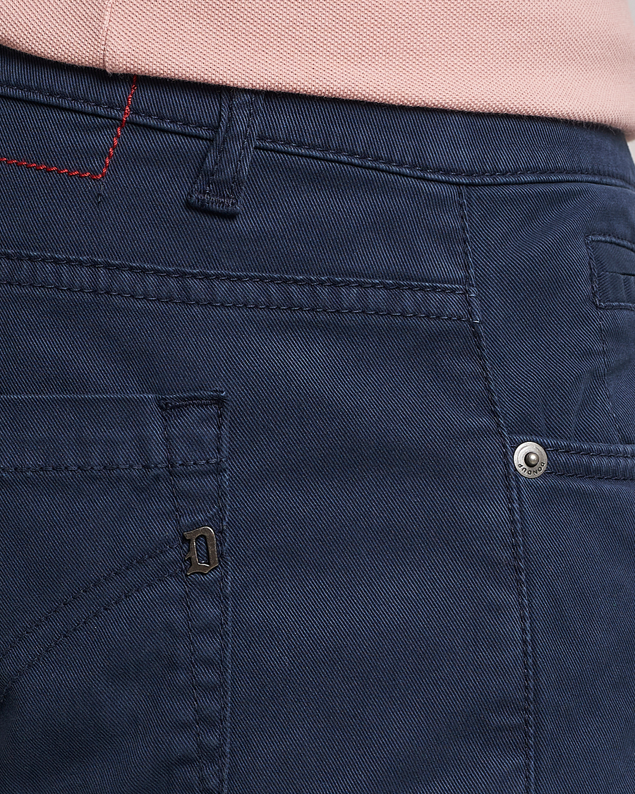 Uomini | Pantaloni | Dondup | George Gabardine 5-Pocket Navy