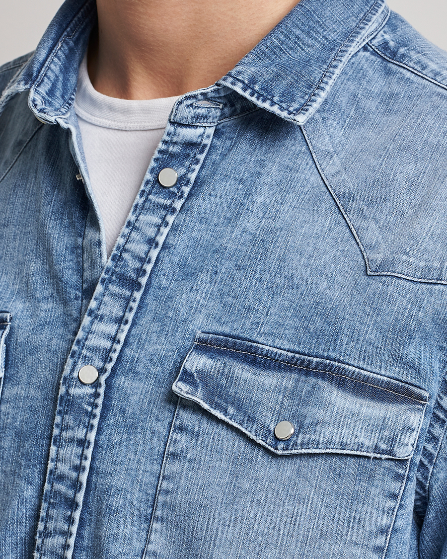 Uomini | Camicie | Dondup | Denim Shirt Light Blue