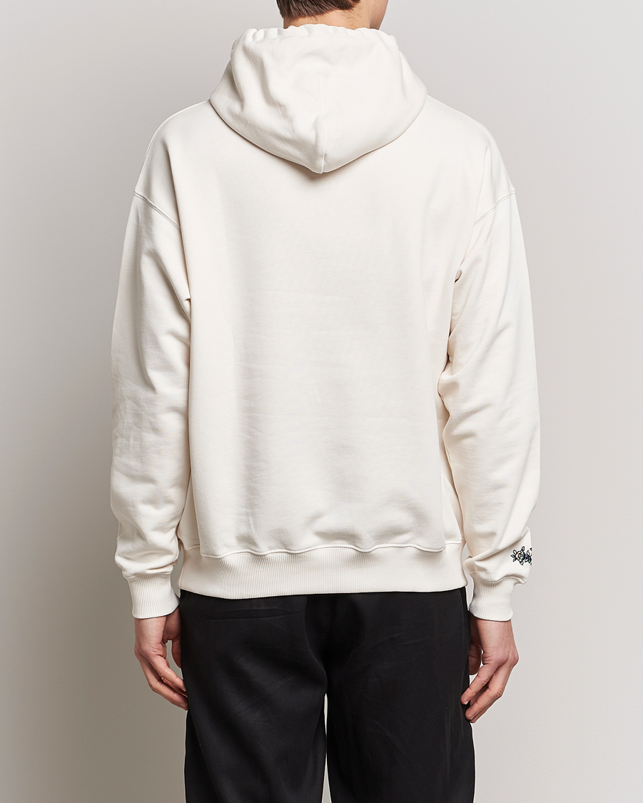 Uomini | Maglieria | Drôle de Monsieur | Fleur Embroidered Hoodie Off White