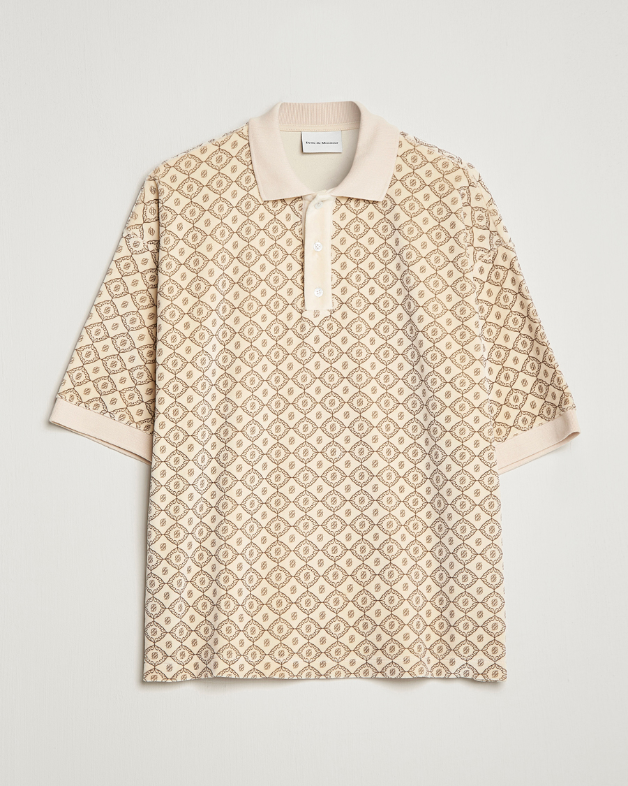 Uomini | Polo | Drôle de Monsieur | Monogram Terry Polo Off White