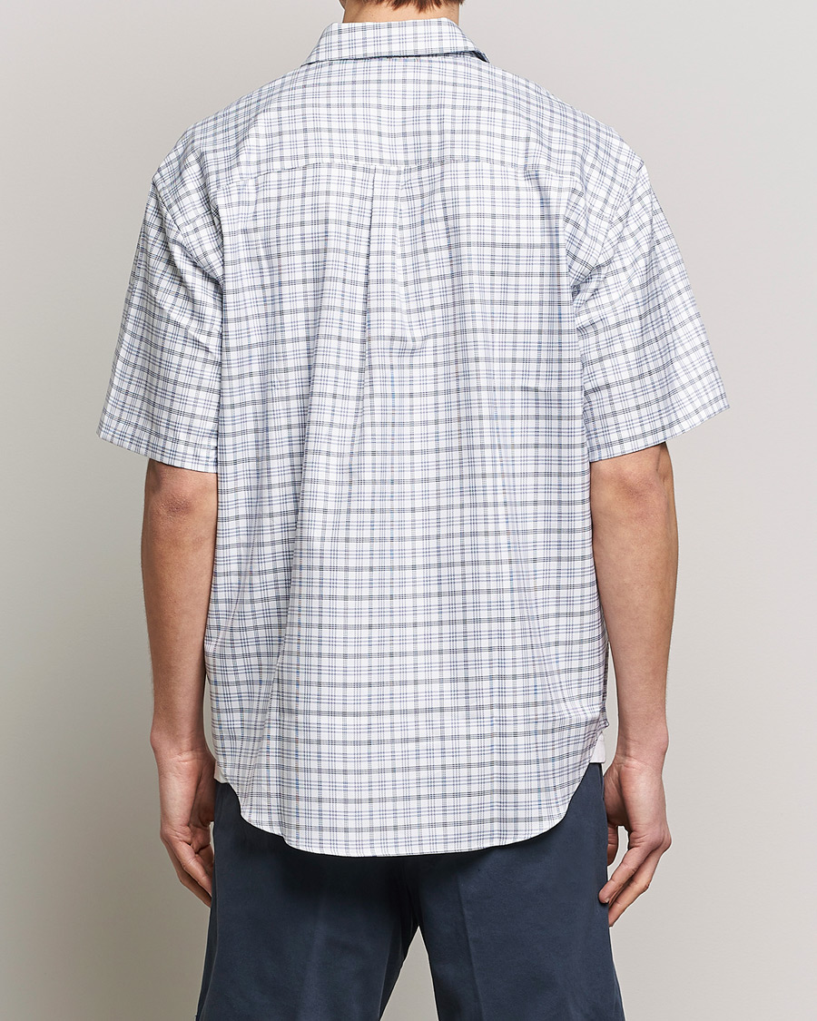 Uomini | Camicie | Drôle de Monsieur | Short Sleeve Signature Shirt Blue Check