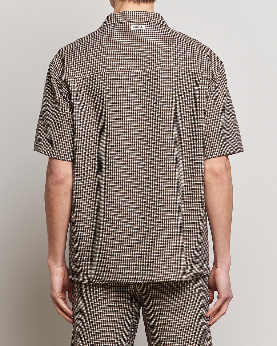 Uomini | Camicie | Drôle de Monsieur | Jacquard Bowling Shirt Brown