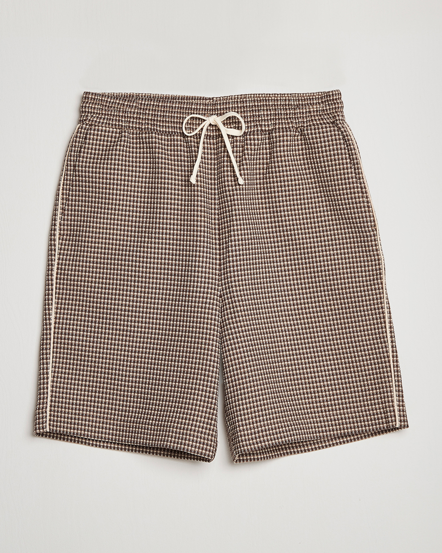 Uomini | Pantaloncini | Drôle de Monsieur | Jacquard Drawstring Shorts Brown