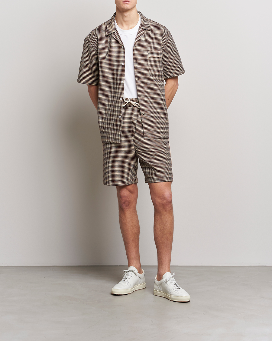 Uomini | Pantaloncini | Drôle de Monsieur | Jacquard Drawstring Shorts Brown