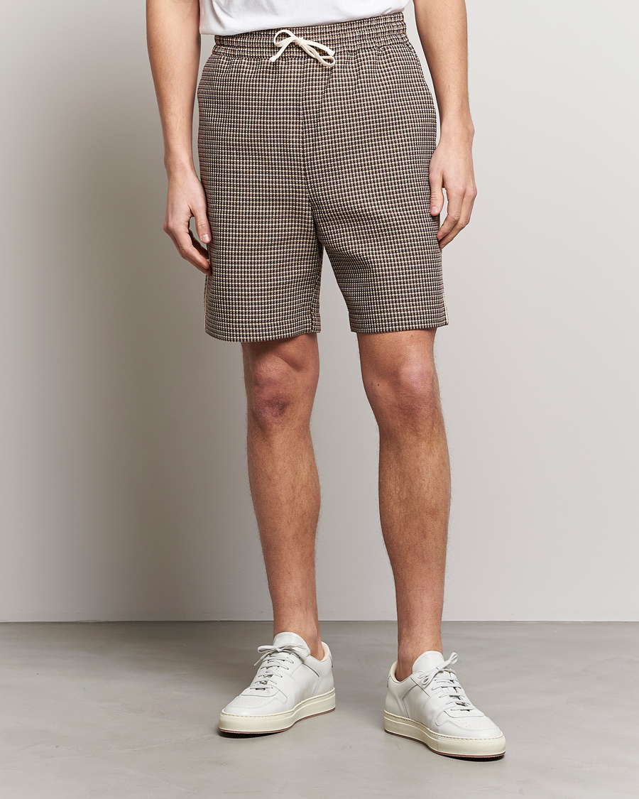 Uomini | Pantaloncini | Drôle de Monsieur | Jacquard Drawstring Shorts Brown