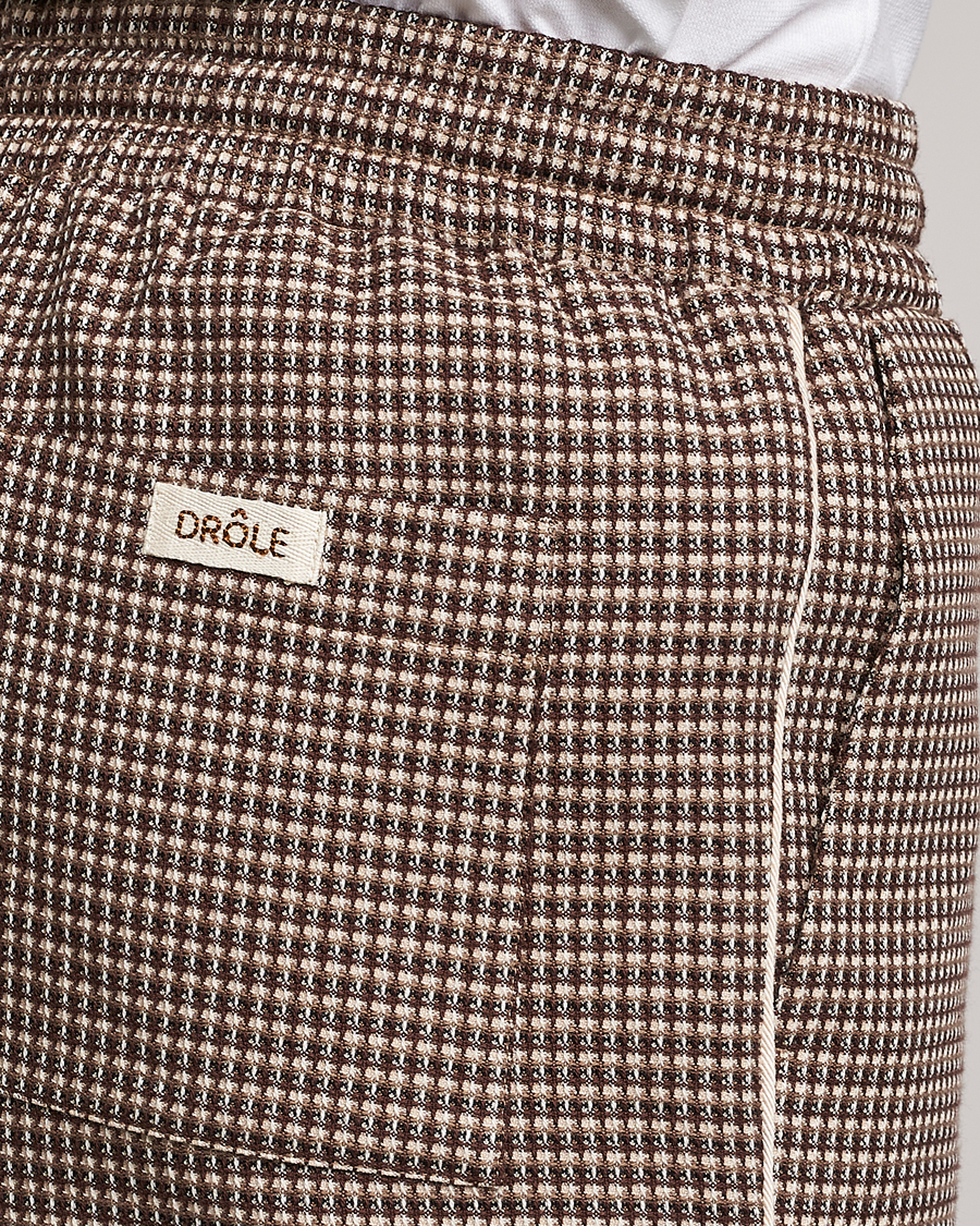 Uomini | Pantaloncini | Drôle de Monsieur | Jacquard Drawstring Shorts Brown