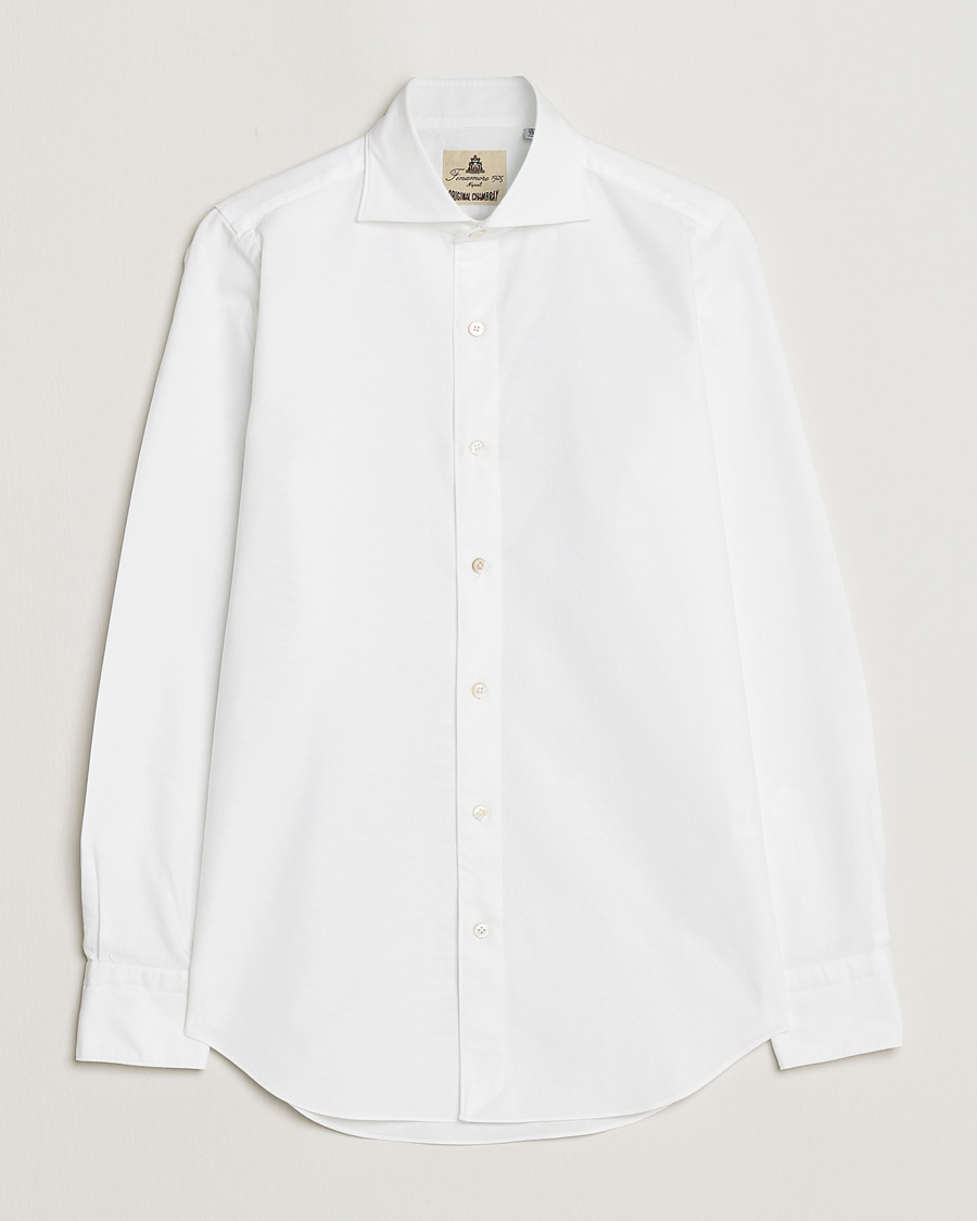Uomini | Camicie | Finamore Napoli | Tokyo Slim Chambray Shirt White