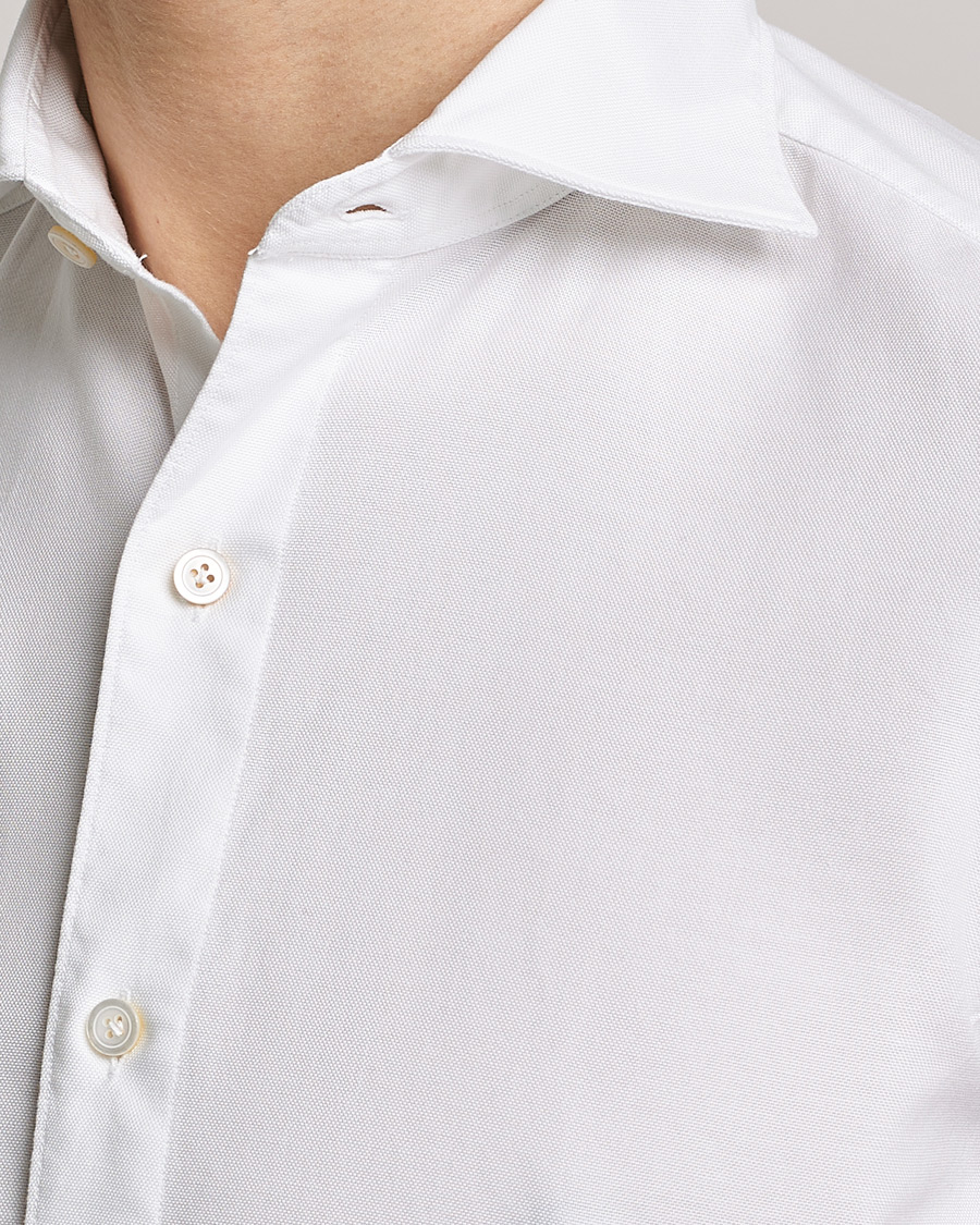 Uomini | Camicie | Finamore Napoli | Tokyo Slim Chambray Shirt White