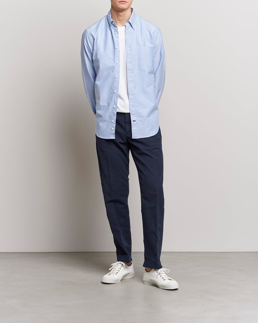 Uomini | Camicie | Gitman Vintage | Button Down Oxford Shirt Light Blue