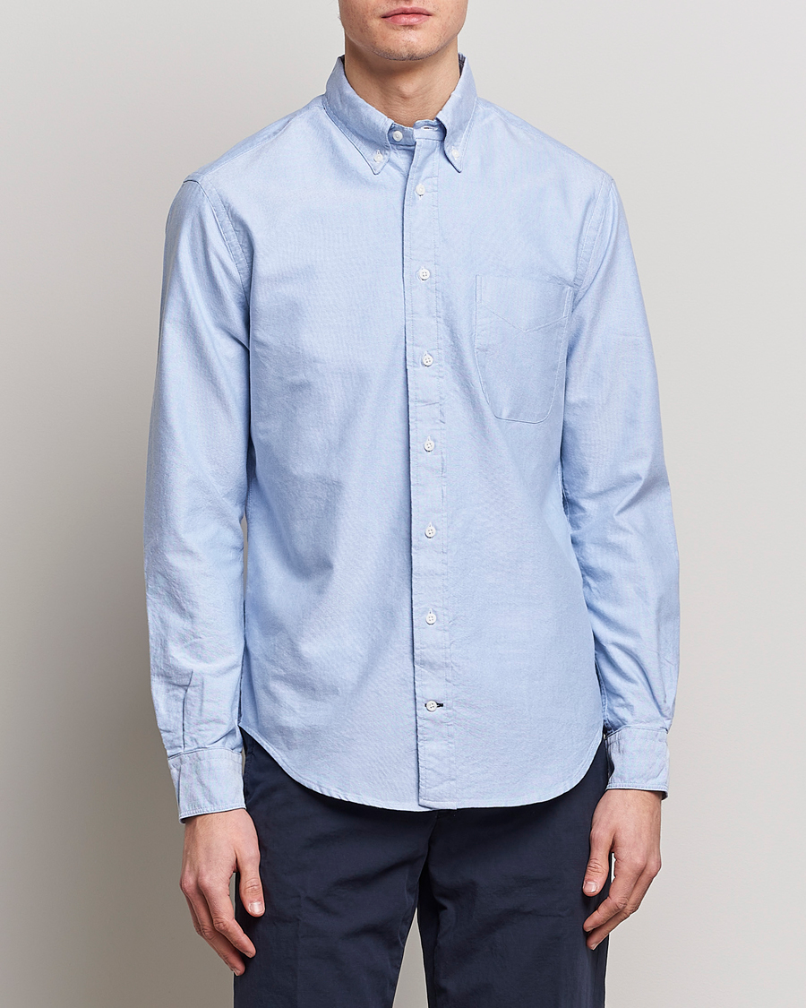 Uomini | Camicie | Gitman Vintage | Button Down Oxford Shirt Light Blue