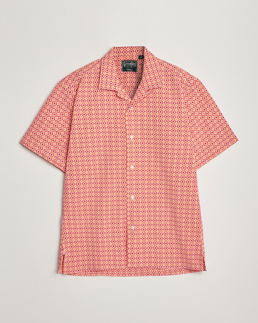 Uomini | Camicie | Gitman Vintage | Summer Ready Jacquard Camp Shirt Rosa