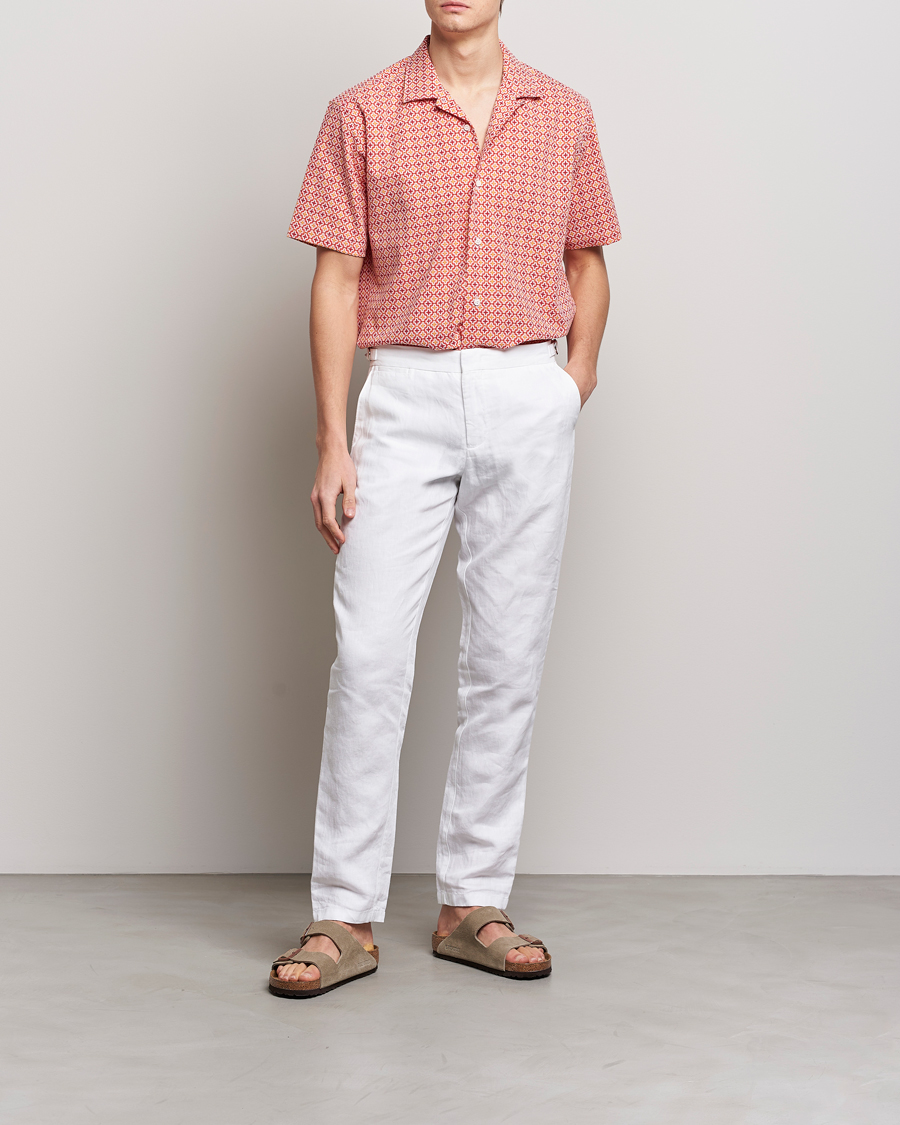 Uomini | Camicie | Gitman Vintage | Summer Ready Jacquard Camp Shirt Rosa