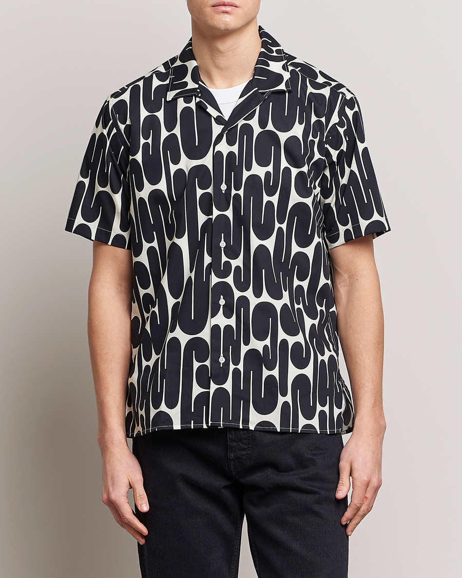 Uomini | Camicie | Gitman Vintage | Alexander Girard Camp Shirt Black/White