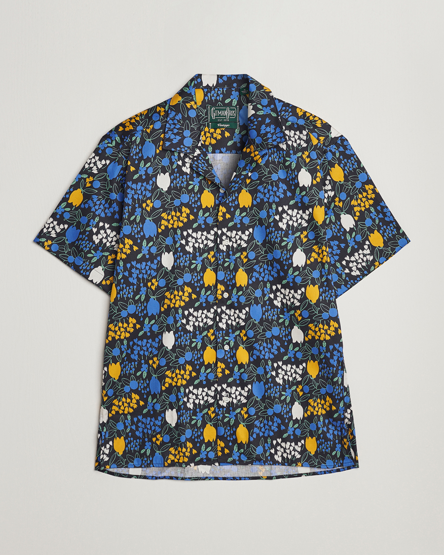 Uomini | Camicie | Gitman Vintage | Tulip Fields Camp Shirt Blue
