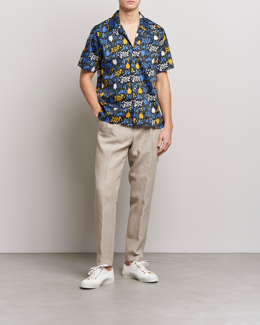 Uomini | Camicie | Gitman Vintage | Tulip Fields Camp Shirt Blue