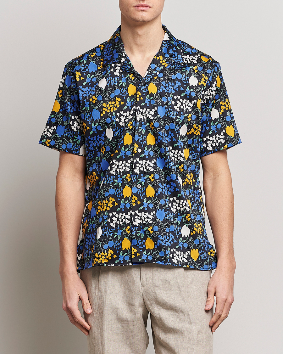 Uomini | Camicie | Gitman Vintage | Tulip Fields Camp Shirt Blue