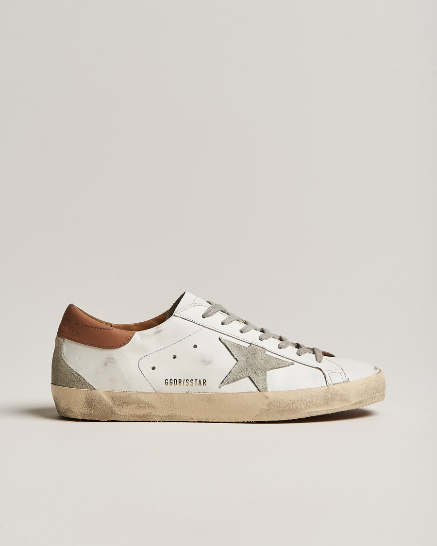 Uomini | Golden Goose Deluxe Brand Super-Star Sneakers White/Brown | Golden Goose | Deluxe Brand Super-Star Sneakers White/Brown