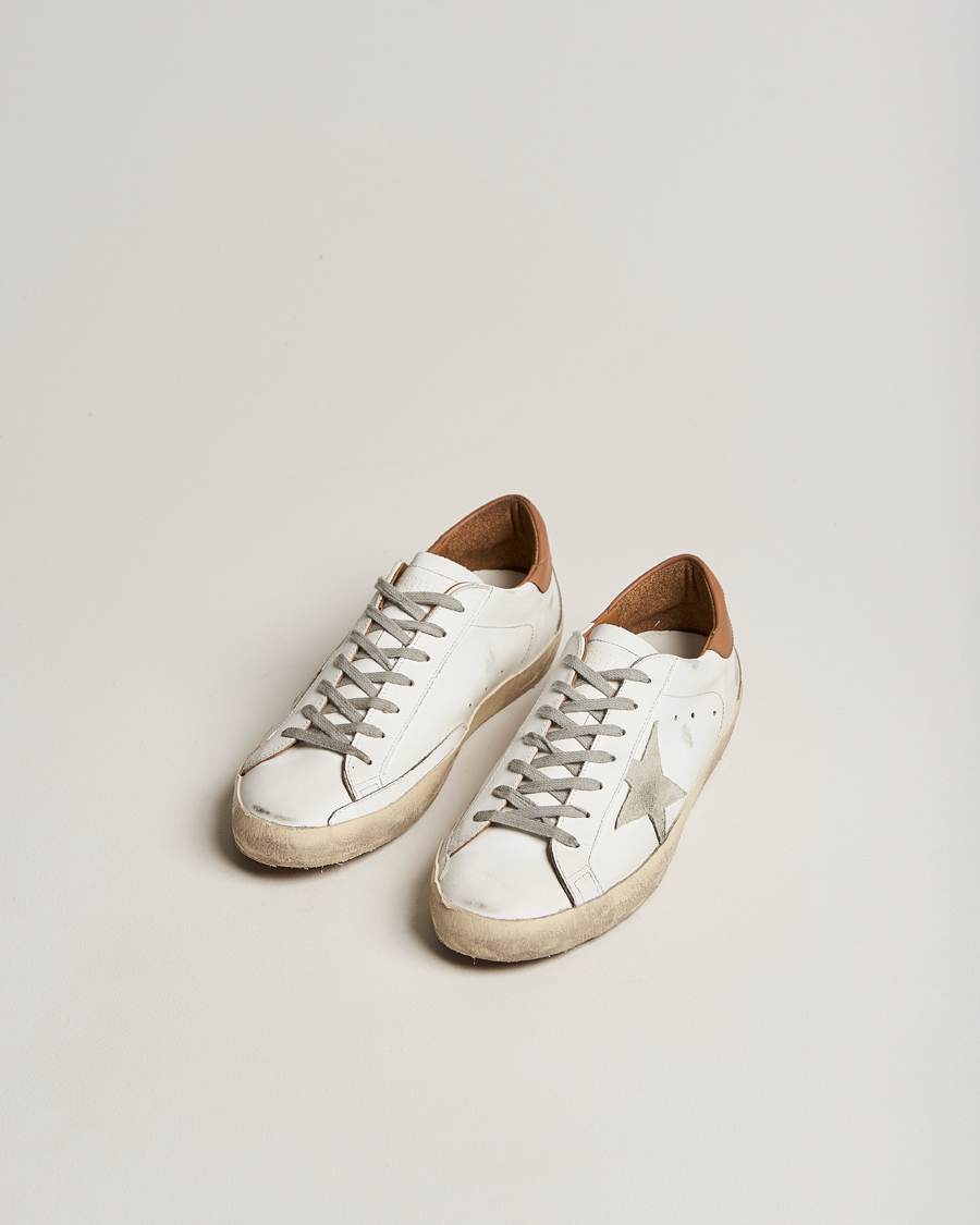 Uomini | Golden Goose Deluxe Brand Super-Star Sneakers White/Brown | Golden Goose | Deluxe Brand Super-Star Sneakers White/Brown
