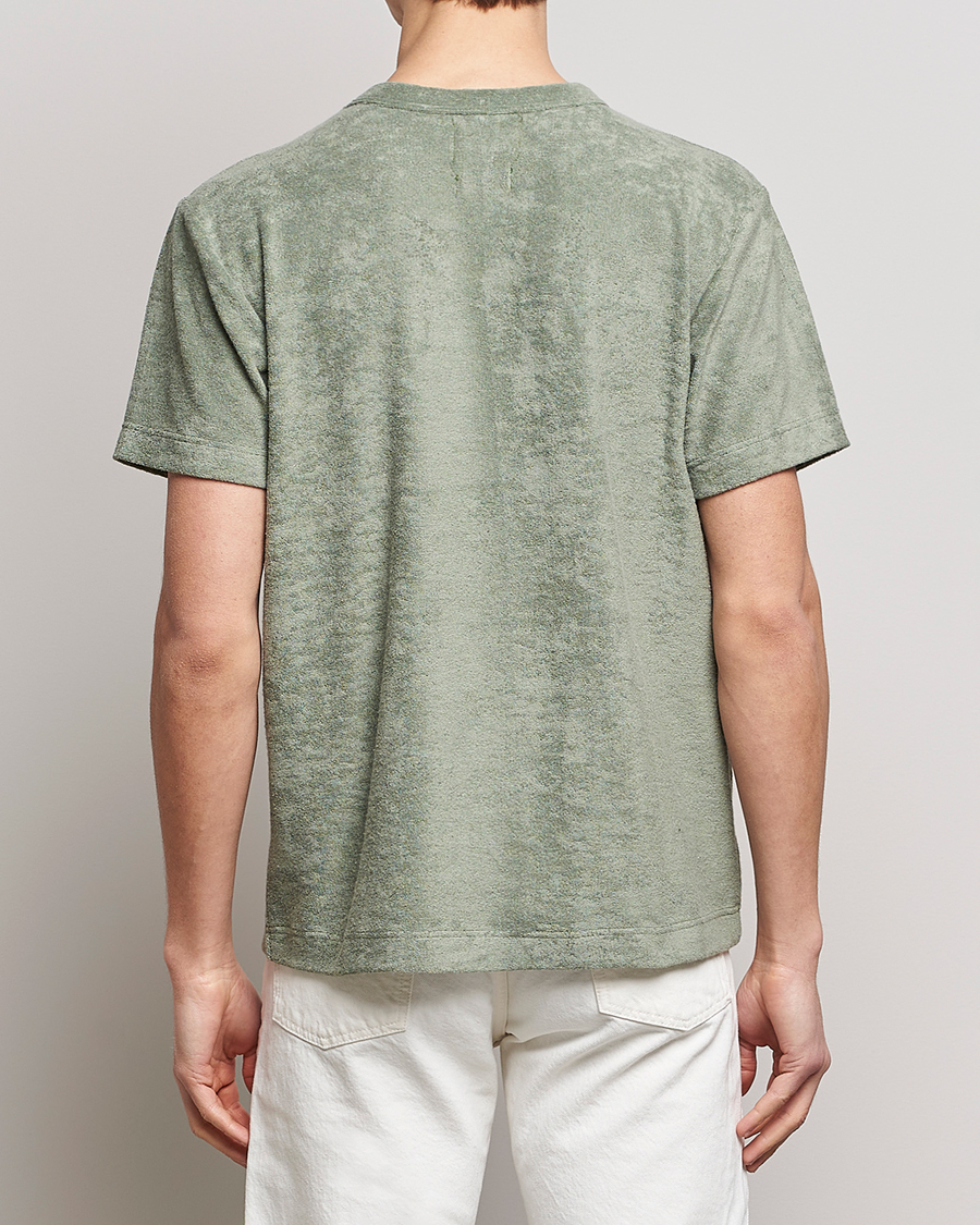 Uomini | T-shirt | Howlin' | Fons Cotton Blend Terry Pocket Tee Agave