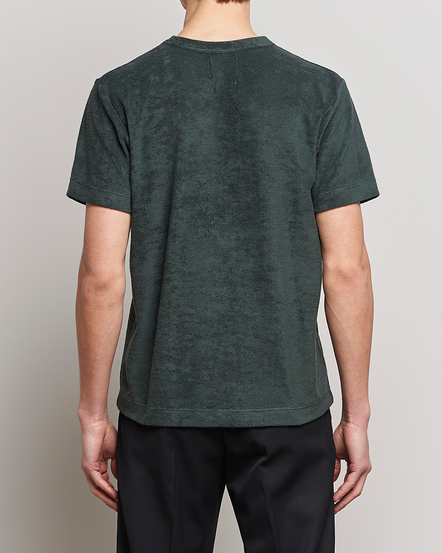 Uomini | T-shirt | Howlin' | Fons Cotton Blend Terry Pocket Tee Greenish