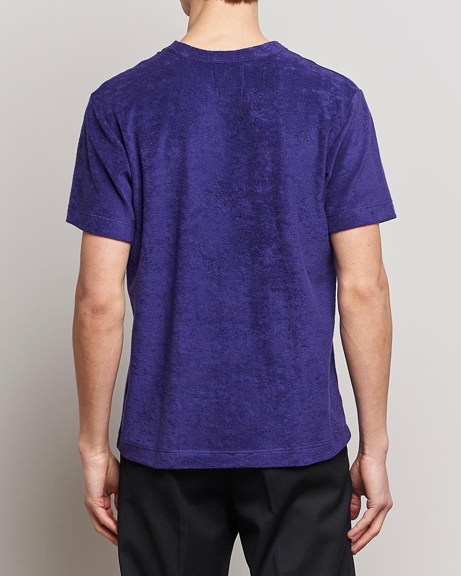 Uomini | T-shirt | Howlin' | Fons Cotton Blend Terry Pocket Tee Purple Eyes