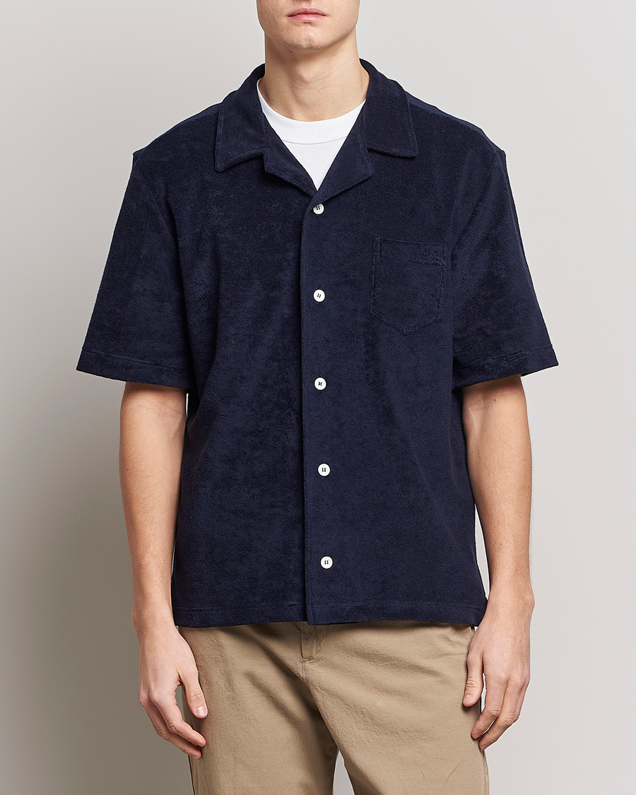 Uomini | Camicie | Howlin' | Short Sleeve Terry Shirt Navy