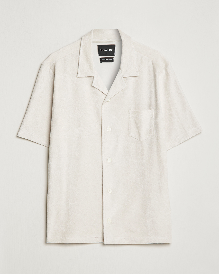 Uomini | Camicie | Howlin' | Short Sleeve Terry Shirt White Sand