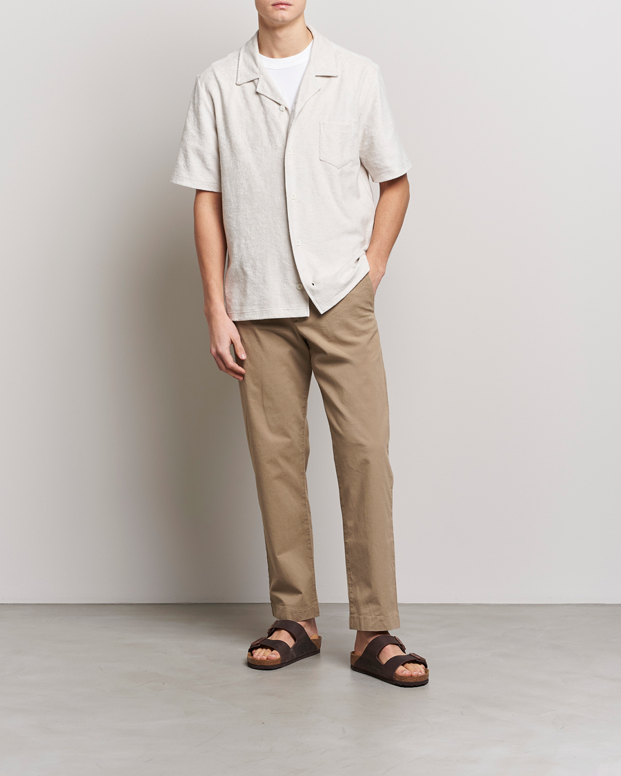 Uomini | Camicie | Howlin' | Short Sleeve Terry Shirt White Sand