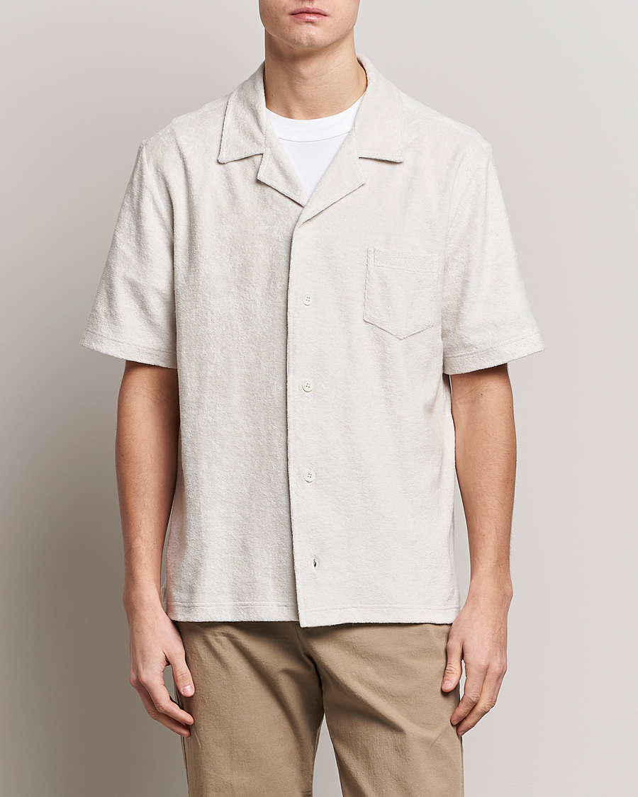 Uomini | Camicie | Howlin' | Short Sleeve Terry Shirt White Sand
