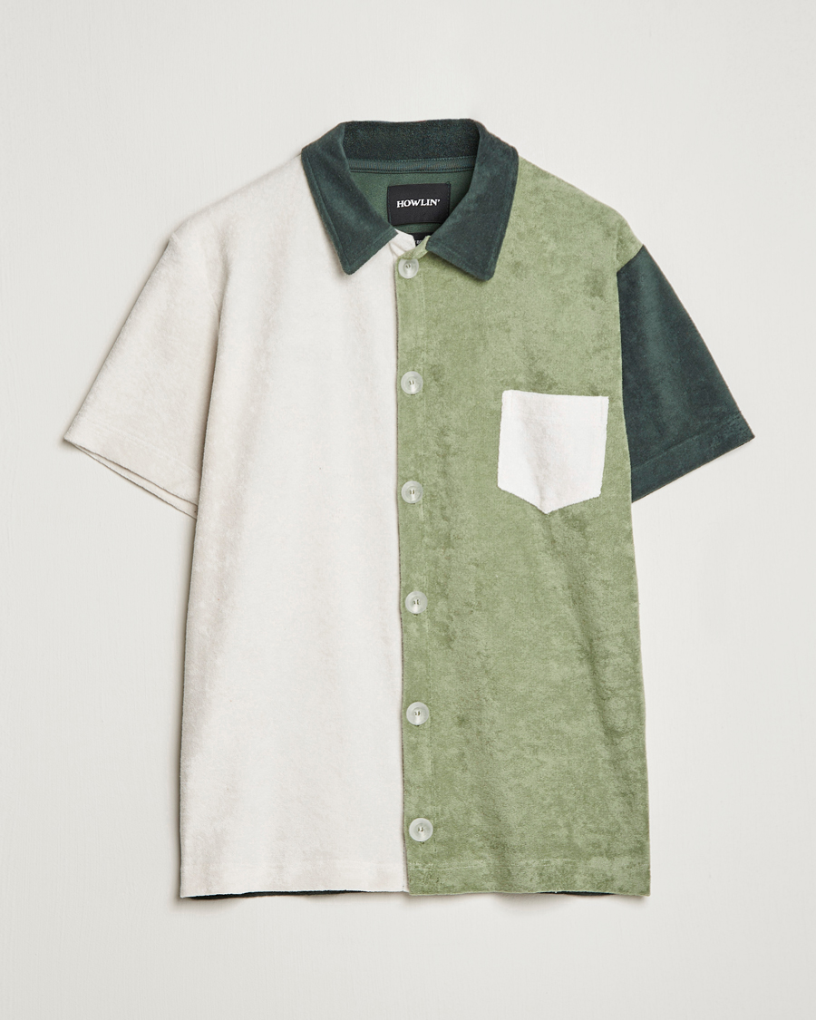 Uomini | Camicie | Howlin' | Short Sleeve Color Block Terry Shirt Agave