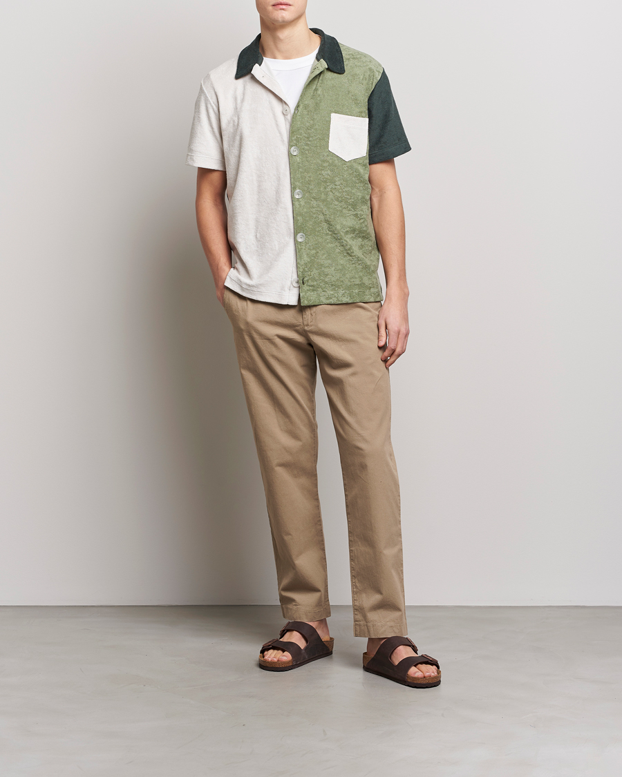 Uomini | Camicie | Howlin' | Short Sleeve Color Block Terry Shirt Agave