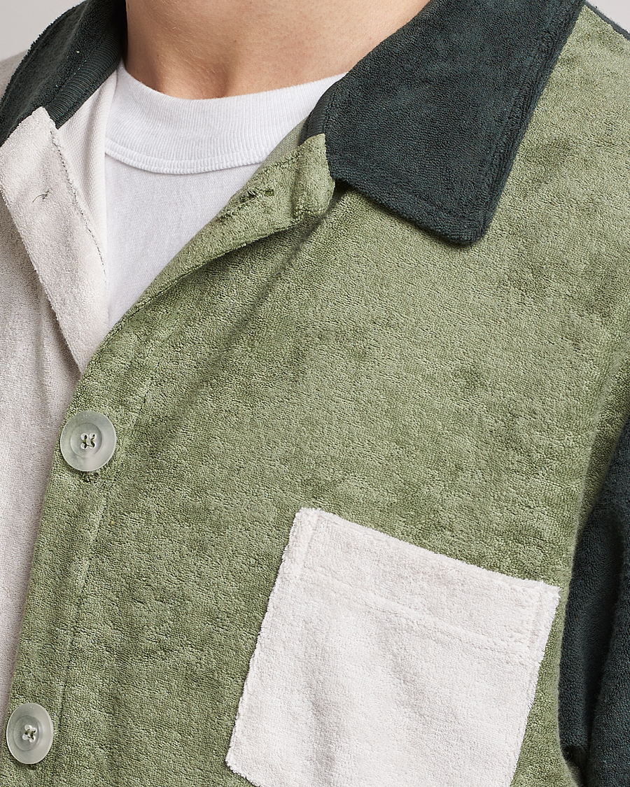 Uomini | Camicie | Howlin' | Short Sleeve Color Block Terry Shirt Agave
