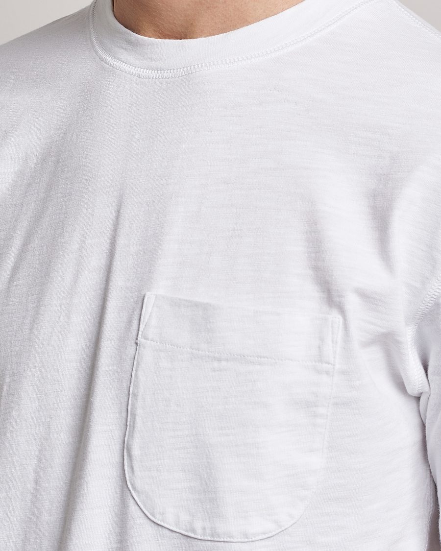 Uomini | T-shirt | Drake's | Cotton Pocket T-Shirt White