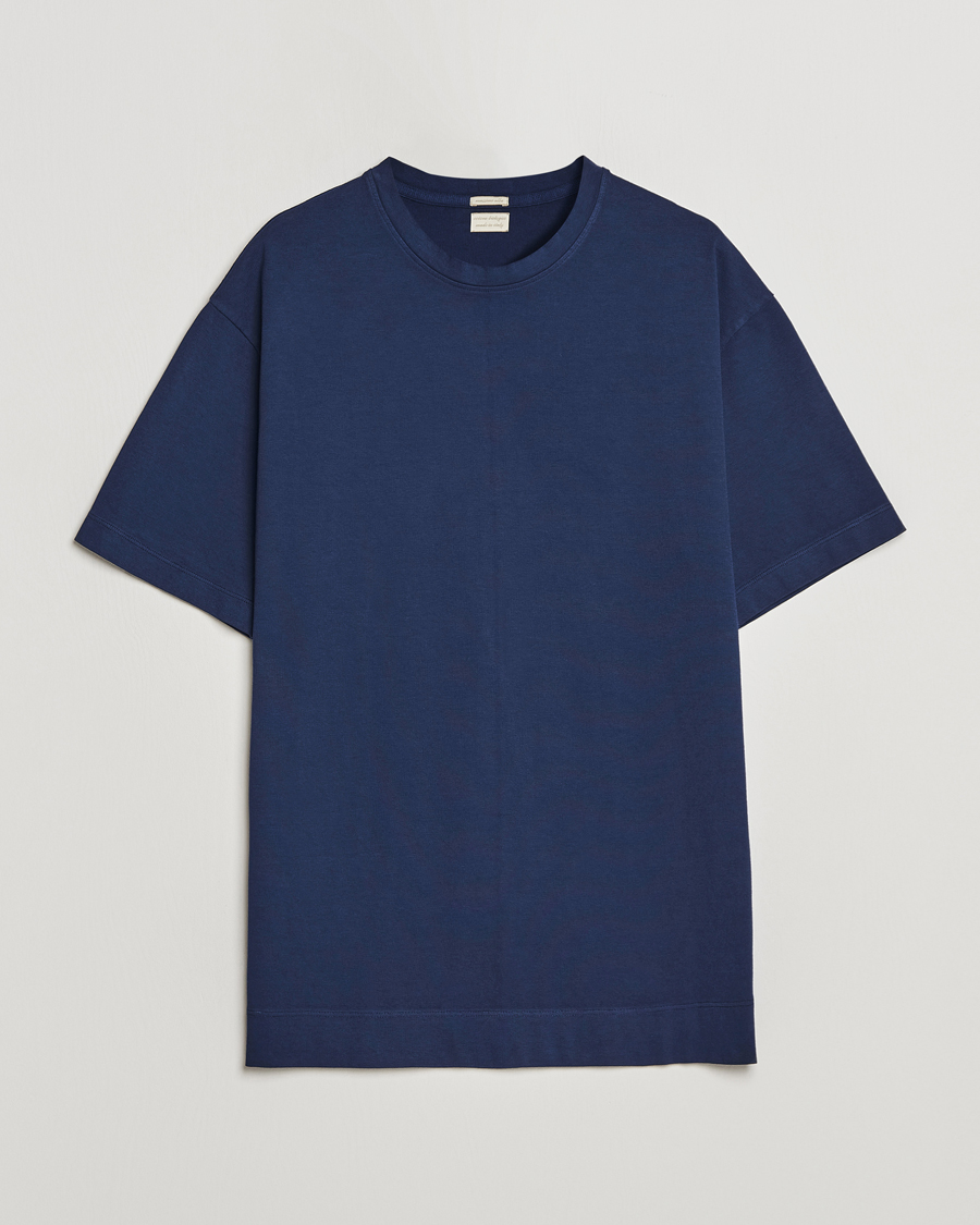 Uomini | T-shirt | Massimo Alba | Nevis Short Sleeve T-Shirt Navy