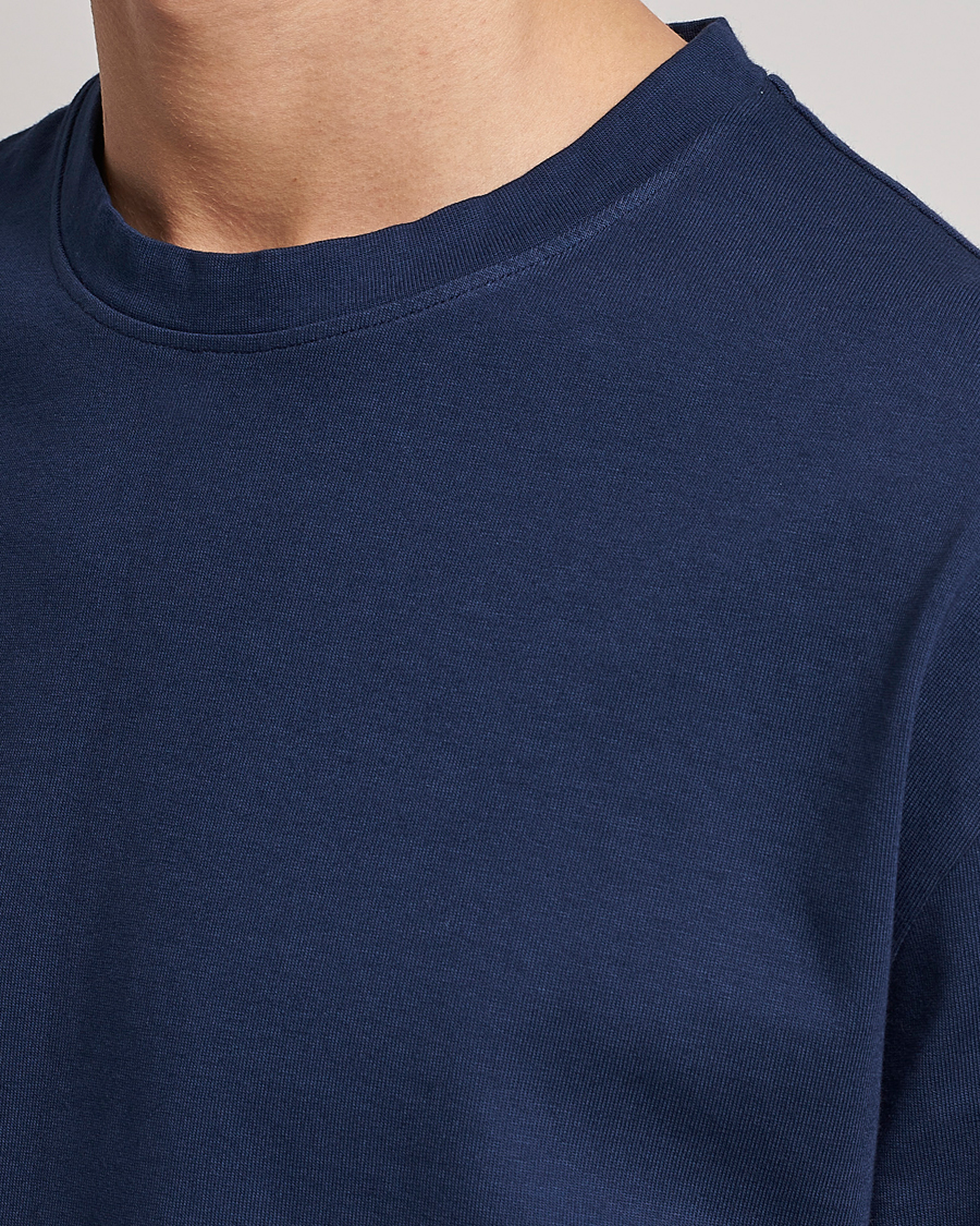 Uomini | T-shirt | Massimo Alba | Nevis Short Sleeve T-Shirt Navy