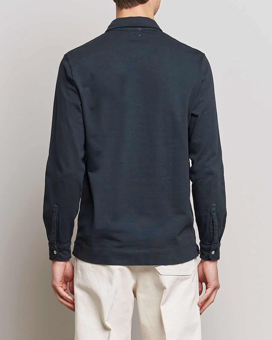 Uomini | Maglieria | Massimo Alba | Ischia Long Sleeve Cotton Polo Washed Black