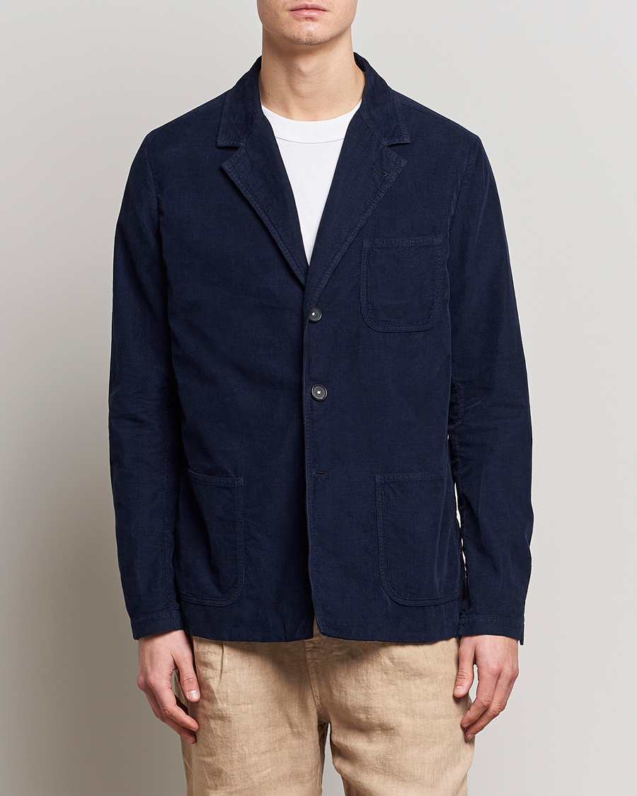 Uomini | Blazers | Massimo Alba | Baglietto Baby Corduroy Jacket Navy