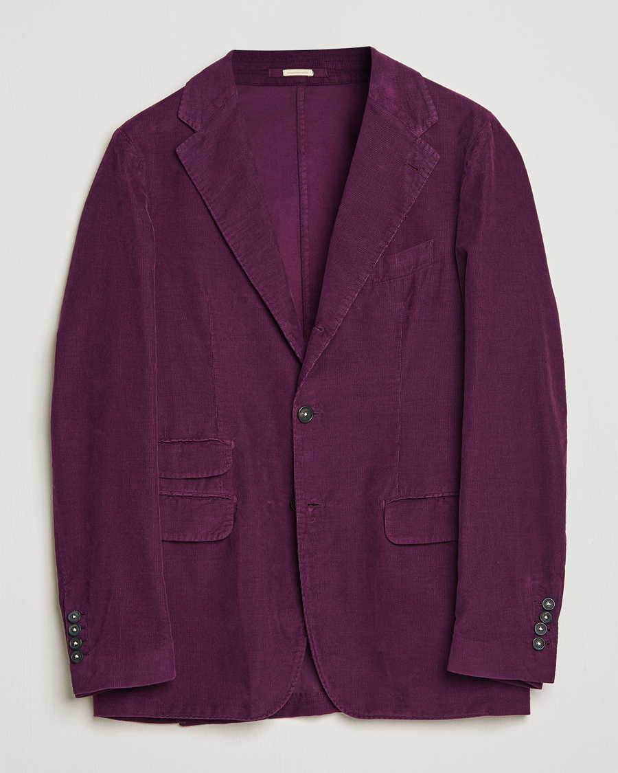 Uomini | Blazers | Massimo Alba | Baby Corduroy Blazer Plum