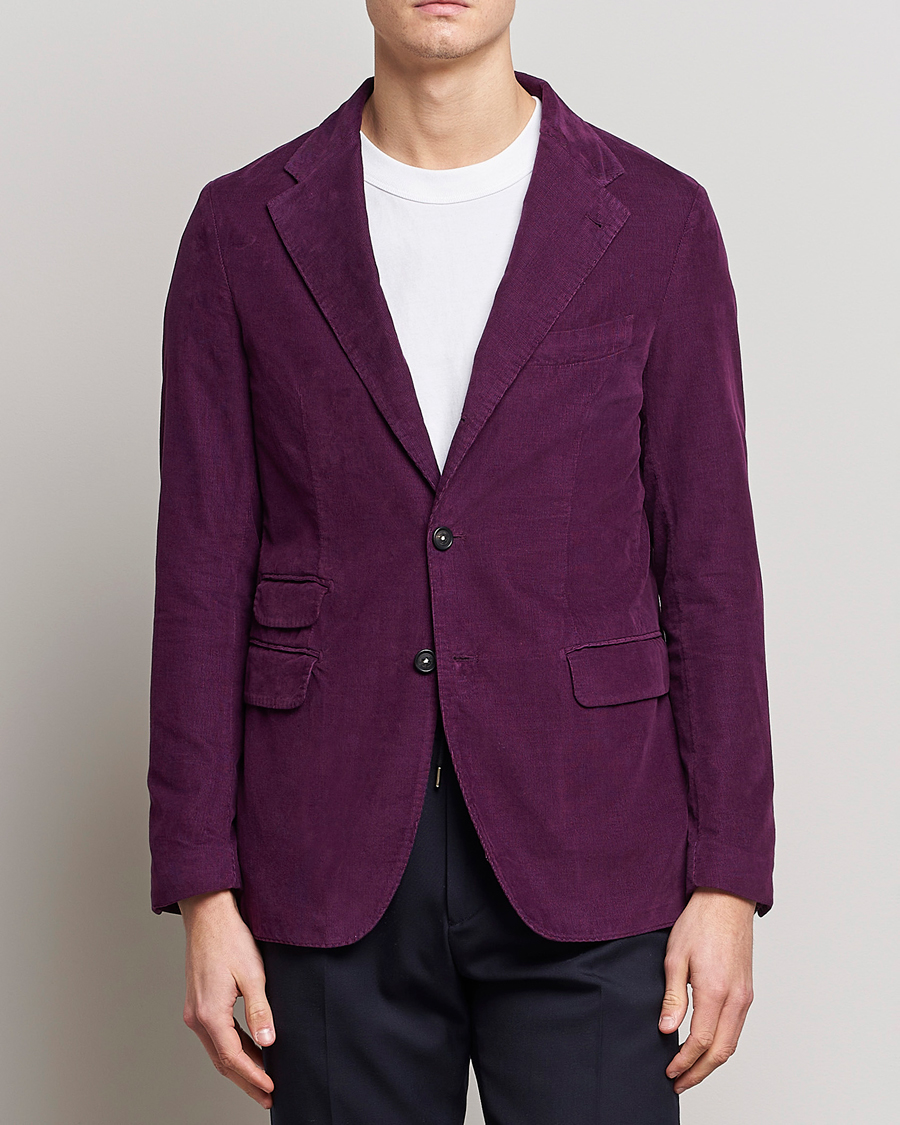 Uomini | Blazers | Massimo Alba | Baby Corduroy Blazer Plum