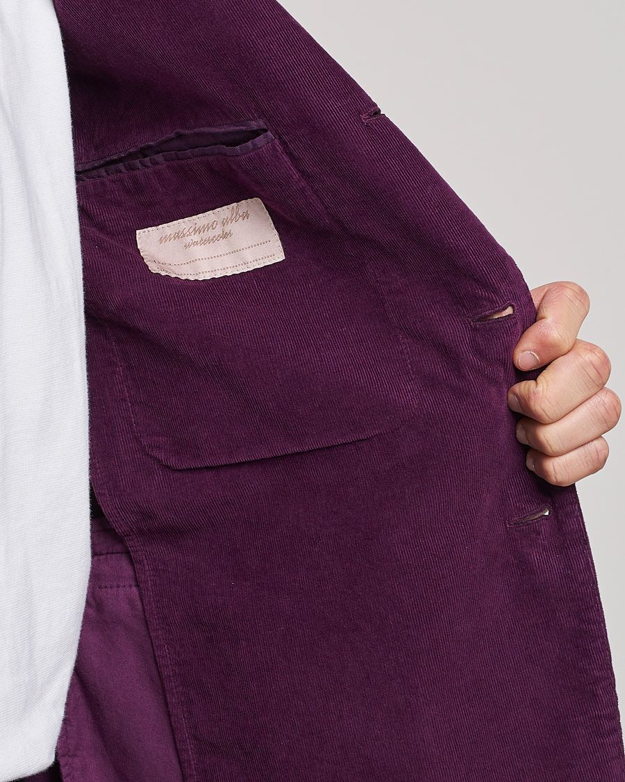 Uomini | Blazers | Massimo Alba | Baby Corduroy Blazer Plum